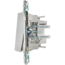 Выключатель 1-клавишный проходной IEK SKANDY 10А SK-V02W арктический белый SK-V12-0-10-K01